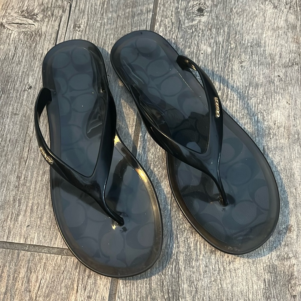 Coach Black Sandals